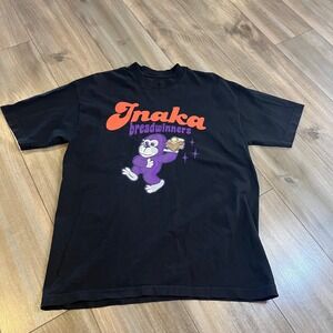 Inaka Power Black Tee with Purple Graphic